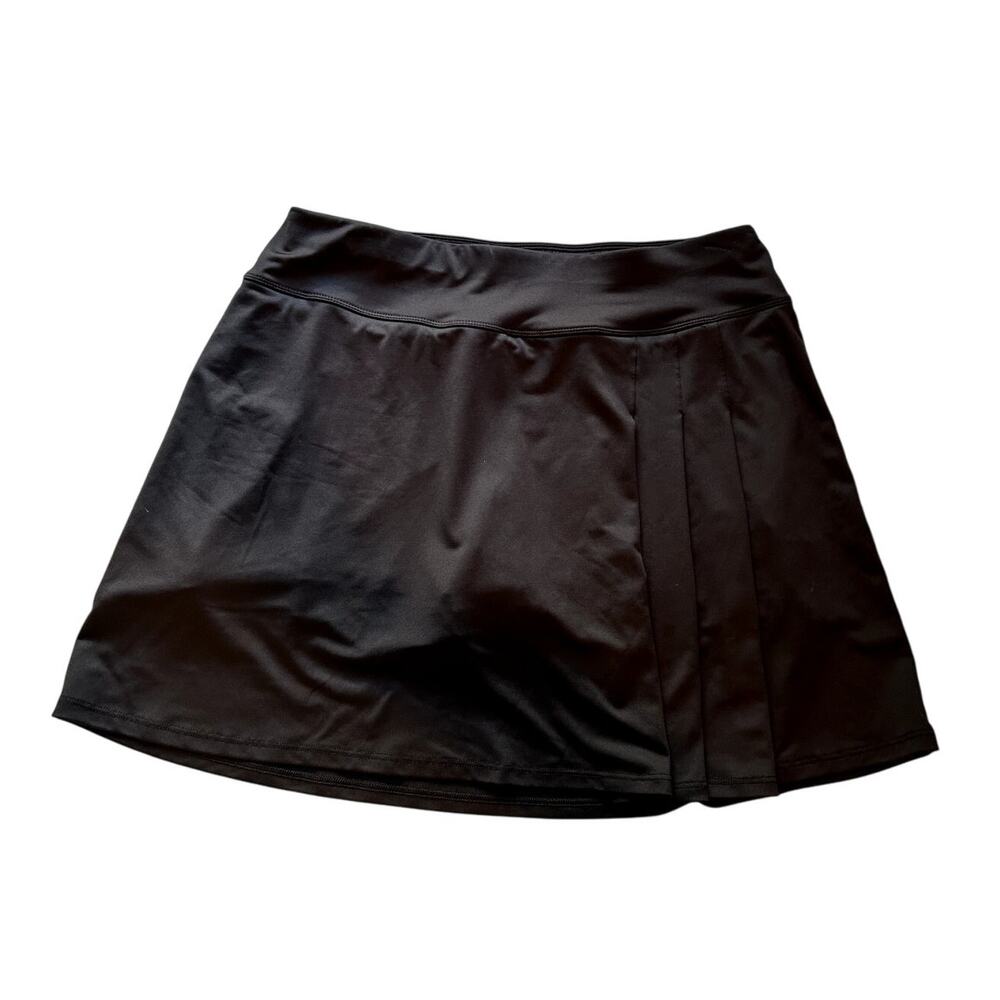 Womens Golf Mini Skort Black A-Line Pleated Athletic Tennis Activewear Sporty